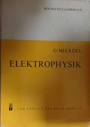 Elektrophysik – G. Mierdel, обложка