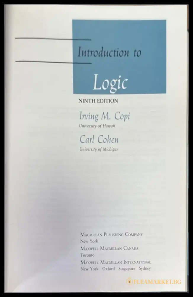 Introduction to Logic - Книги