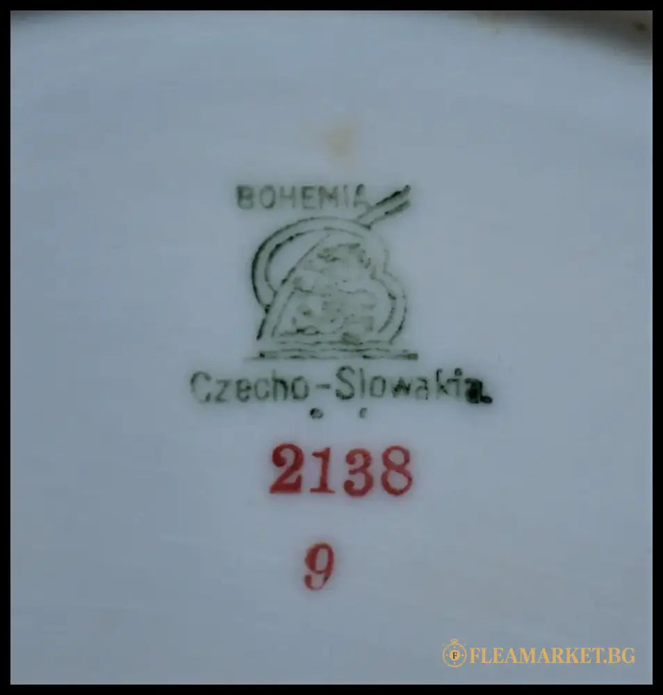 Историческа чиния/плато на ’Bohemia Ceramic Works’ - antique
