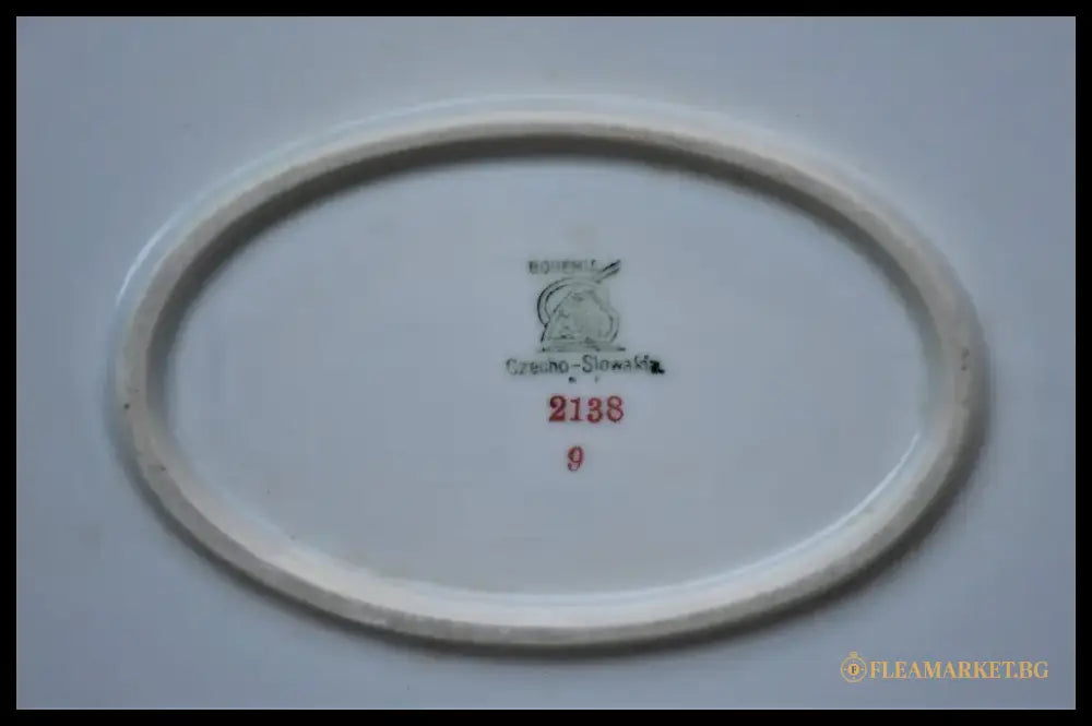 Историческа чиния/плато на ’Bohemia Ceramic Works’ - antique