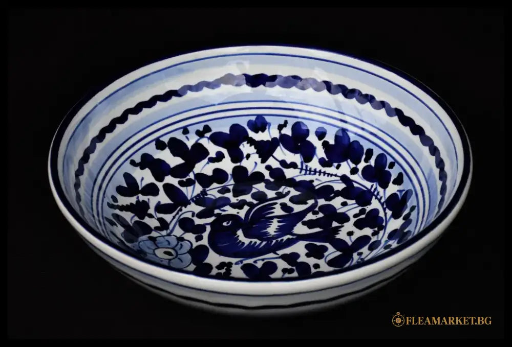 Италианска керамична купа Elba - ръчно рисувана - antique