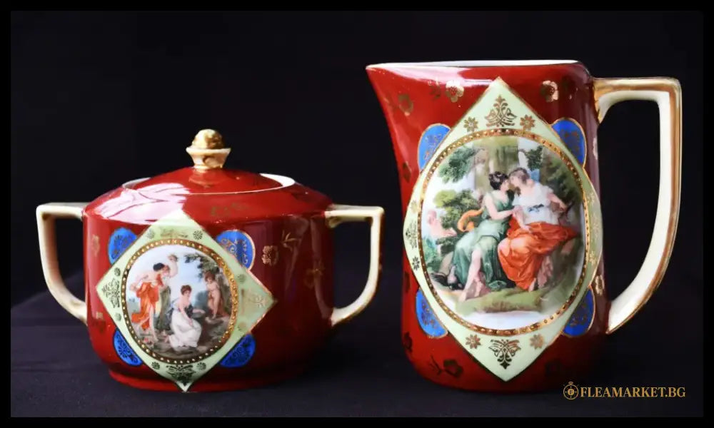Кана и захарница във виенски стил. Колекционни. - antique