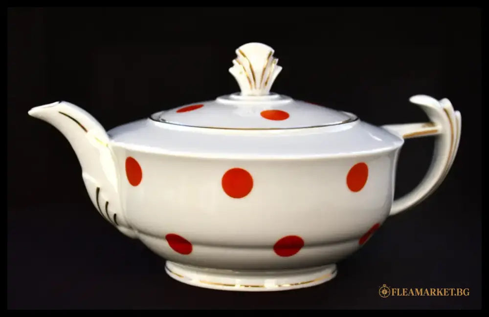 Карловарски порцеланов чайник на ’Victoria’ от 1930-те - antique