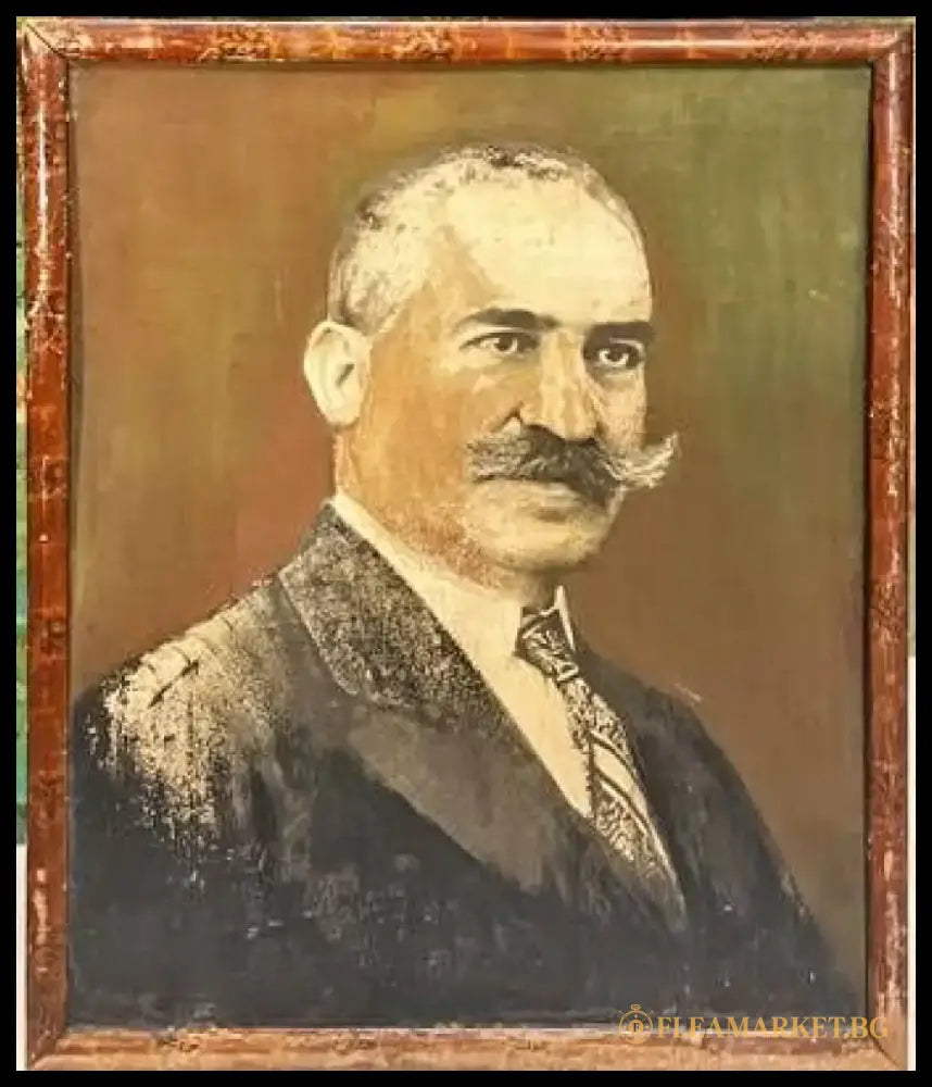 картина акварел,фазер в рамка - antique