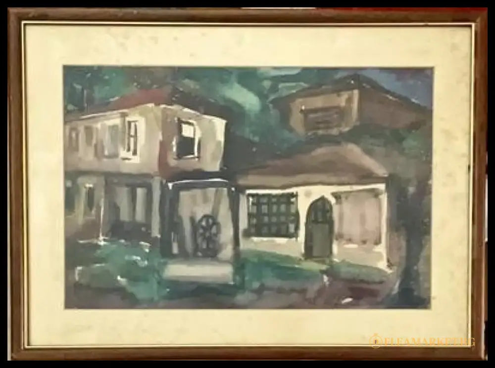 Картина акварел в рамка (850) - Картина