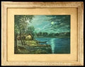 Картина акварел в рамка (836) - Картина