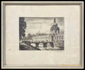 Картина графика върху картон с рамка и стъкло - antique