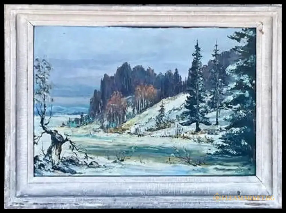 Картина масло фазер в рамка - antique