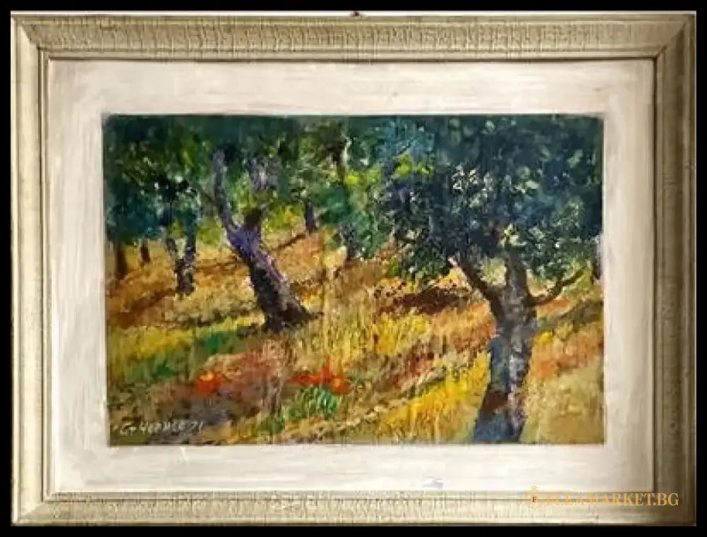 картина масло картон в рамка (784) - Картина