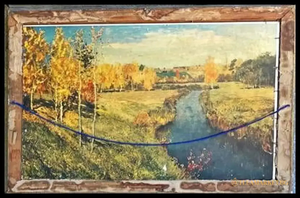 Картина масло картон в рамка (792) - Картина