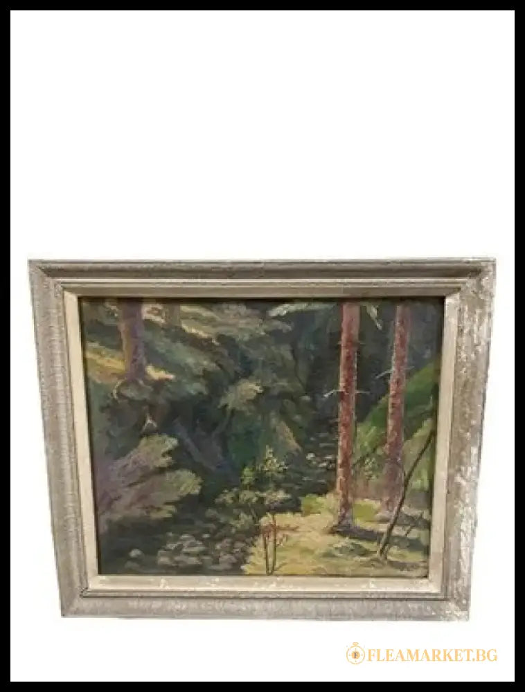 Картина масло платно в рамка - antique