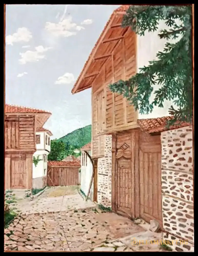 Картина масло върху платно с рамка (595) - Картина