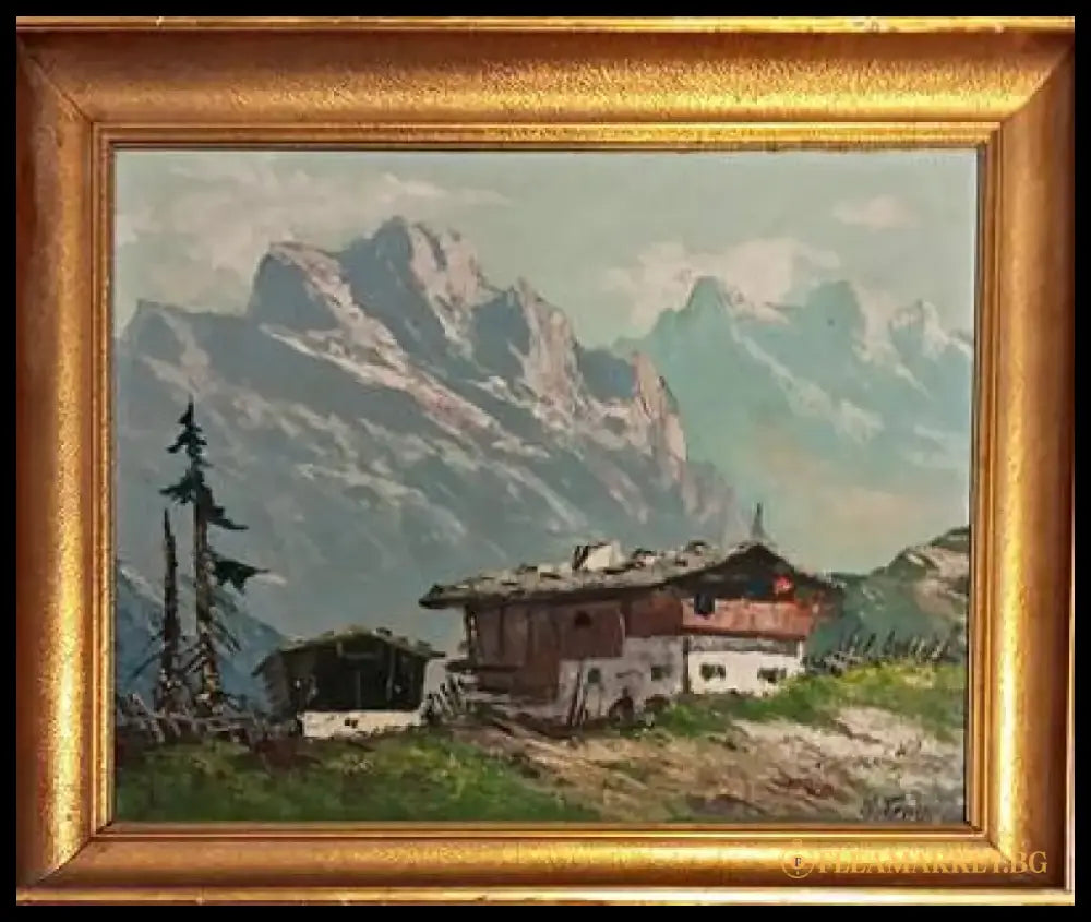 Картина масло върху платно с рамка (586) - Картина