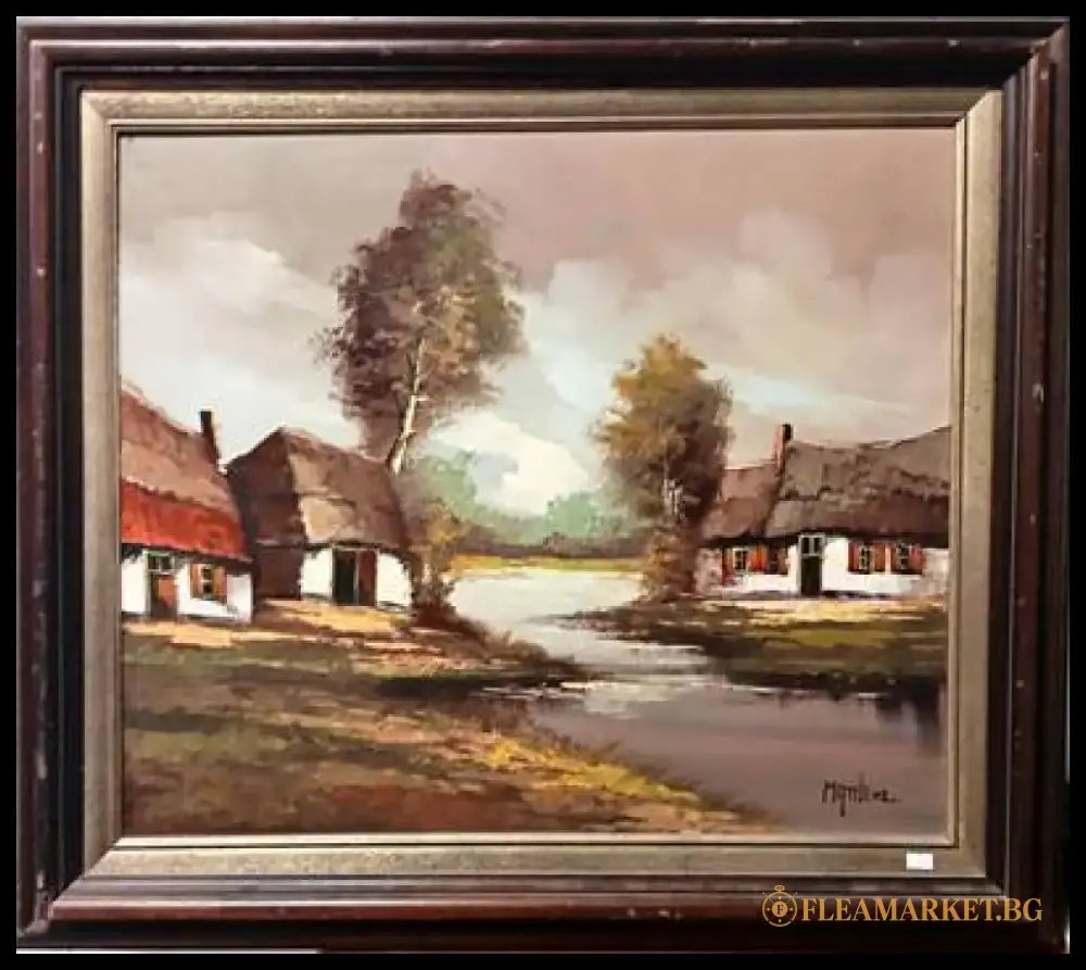 Картина масло върху платно с рамка (541) - Картина