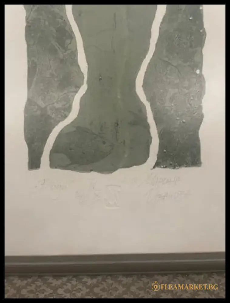 Картина офорт,,Вода’ Е/А IV/X в рамка - antique