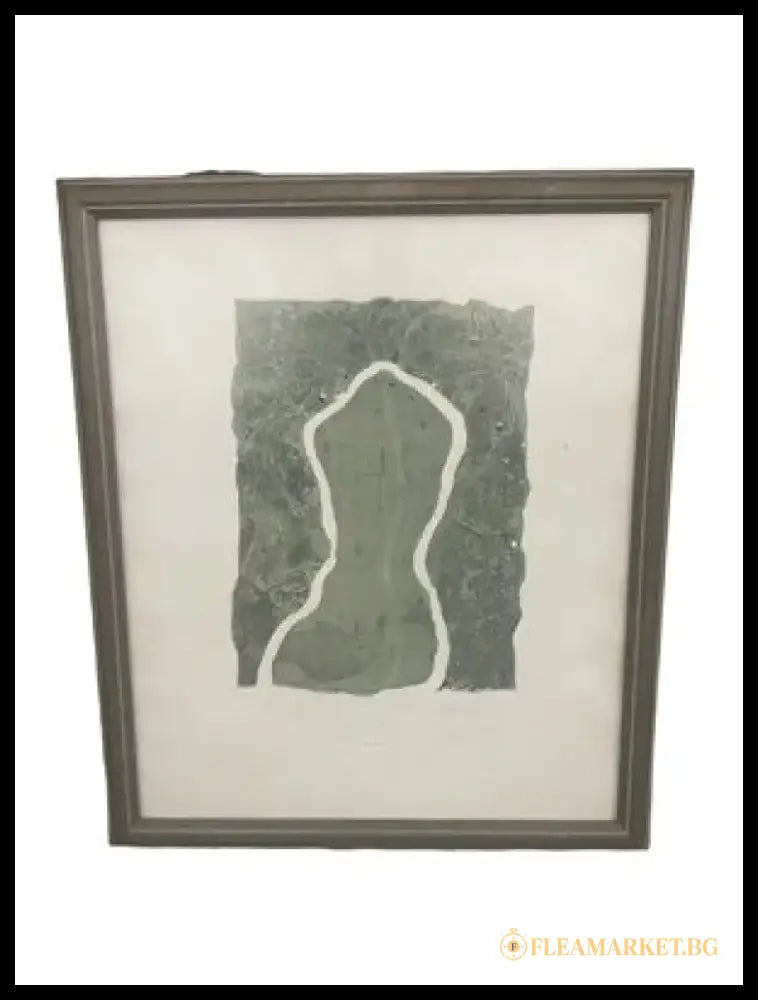 Картина офорт,,Вода’ Е/А IV/X в рамка - antique