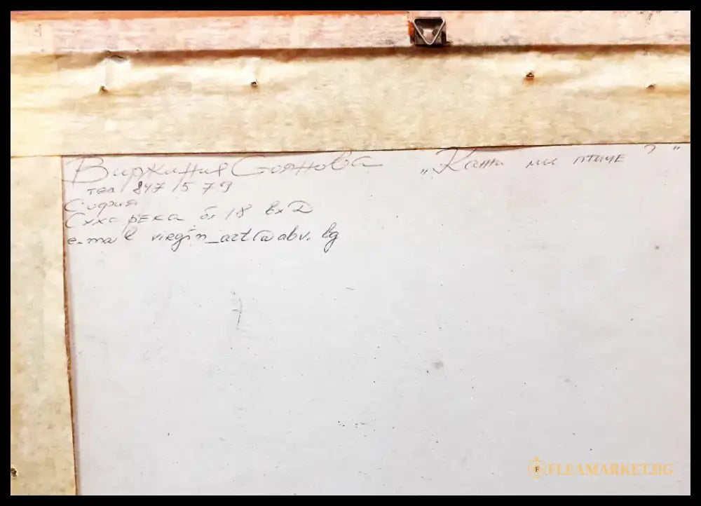 Картина пастел с рамка - ’Кажи ми птиче?’ - Виржиния Стоянова - antique