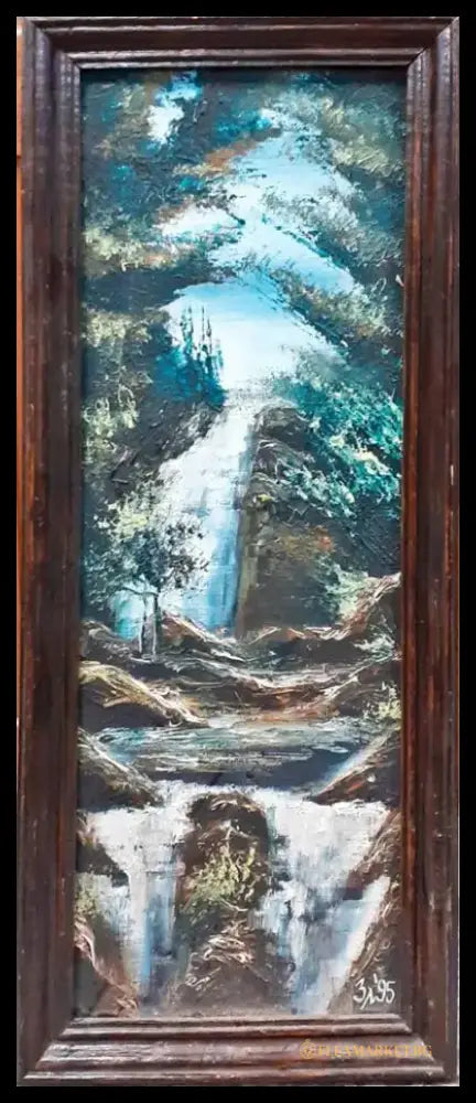 Картина с рамка масло - Златев `95 - antique