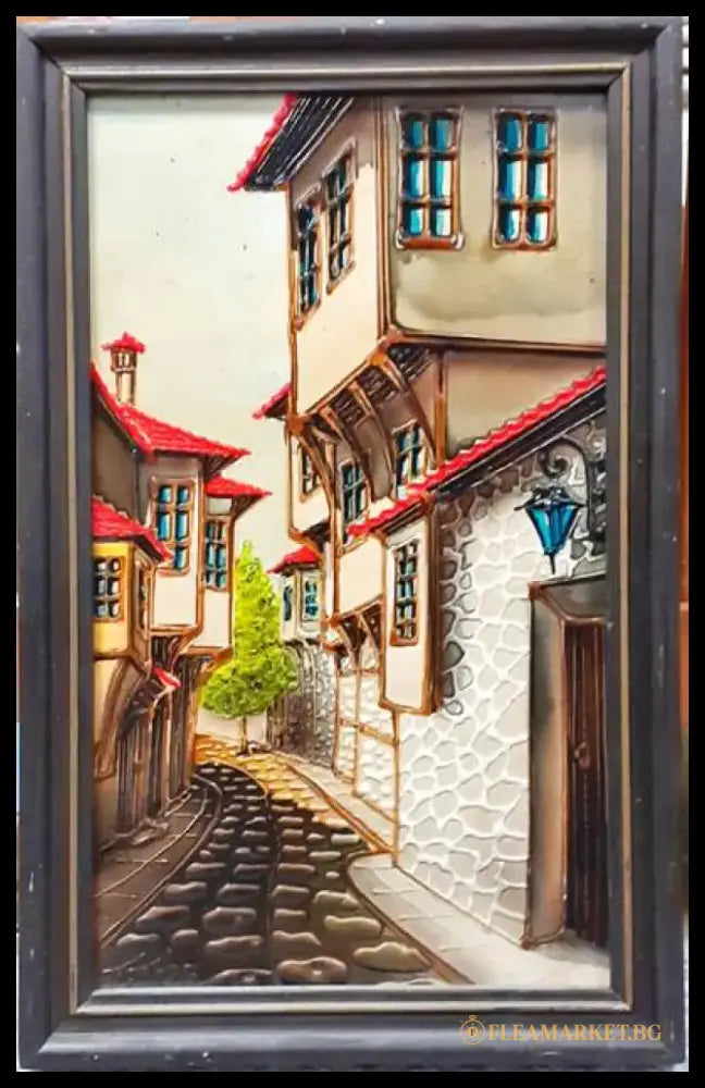 Картина смесена техника - ’Из Пловдив’ Борислав Тодоров 1995г. - antique
