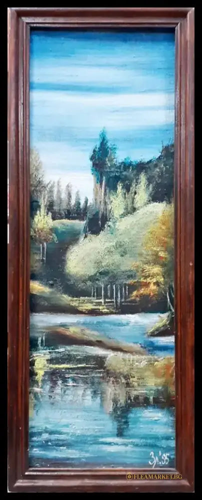 Картина върху фазер масло - Златев `95 - antique