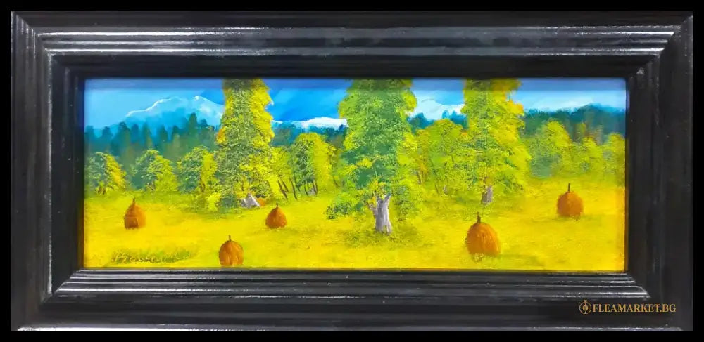 Картина върху фазер с рамка - Йордан Вощинаров - antique