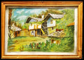 Картина върху картон с рамка акрил - antique