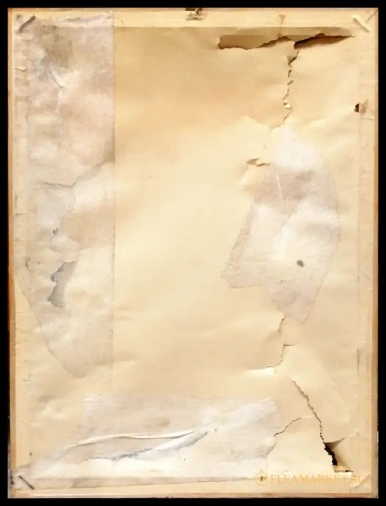 Картина върху картон с рамка акварел ’ Търновска улица’ И. Недялков - antique