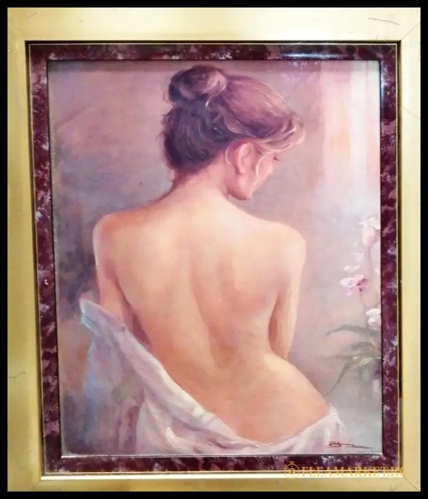 Картина върху картон с рамка масло репродукция - antique