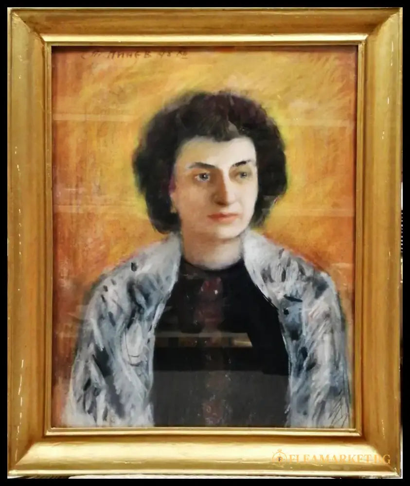 Картина върху картон с рамка пастел - antique