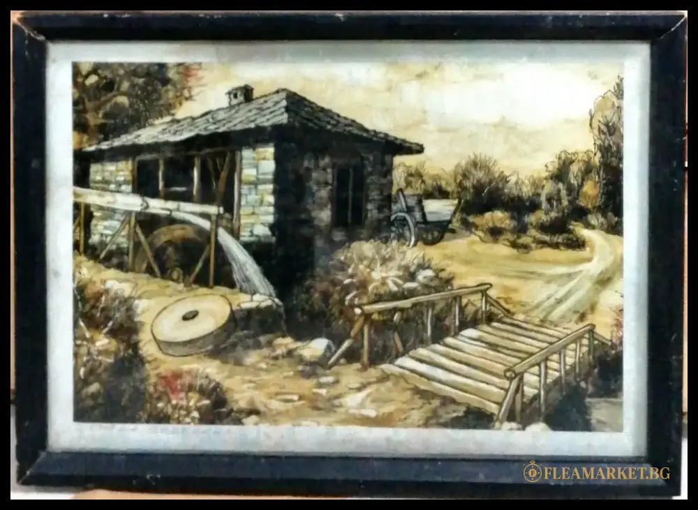 Картина върху каширано платно без рамка масло - antique