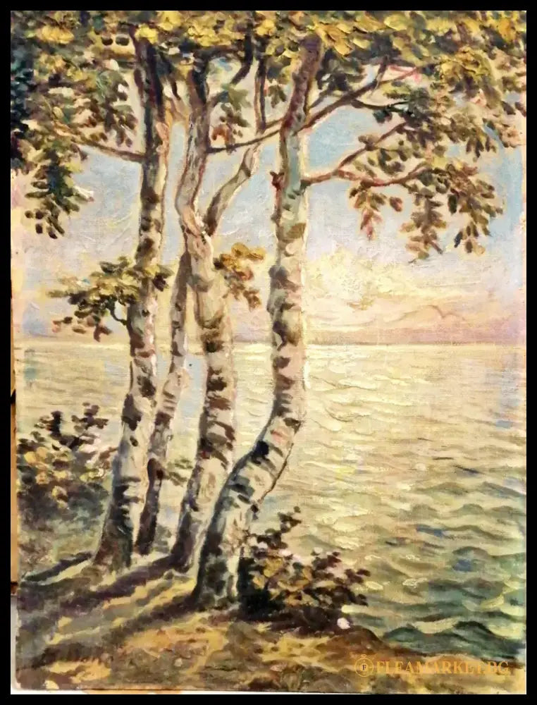 Картина върху каширано платно без рамка масло - antique