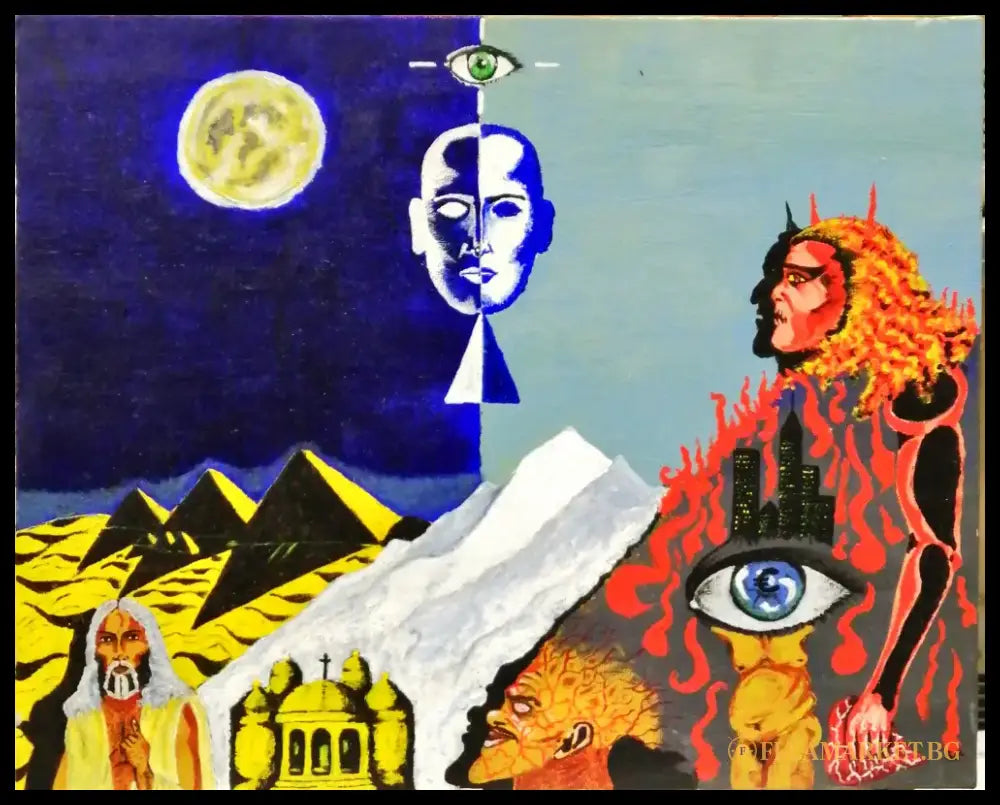 Картина върху платно без рамка масло - antique