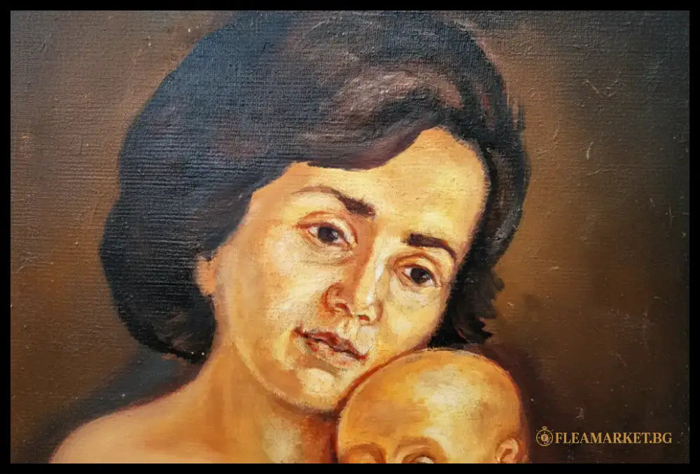 Портрет майка с дете, К. Петров — цяла картина
