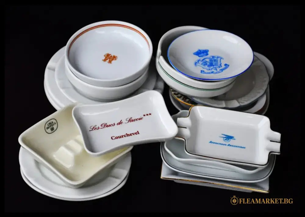 Колекция от порцеланови винтидж пепелници - antique