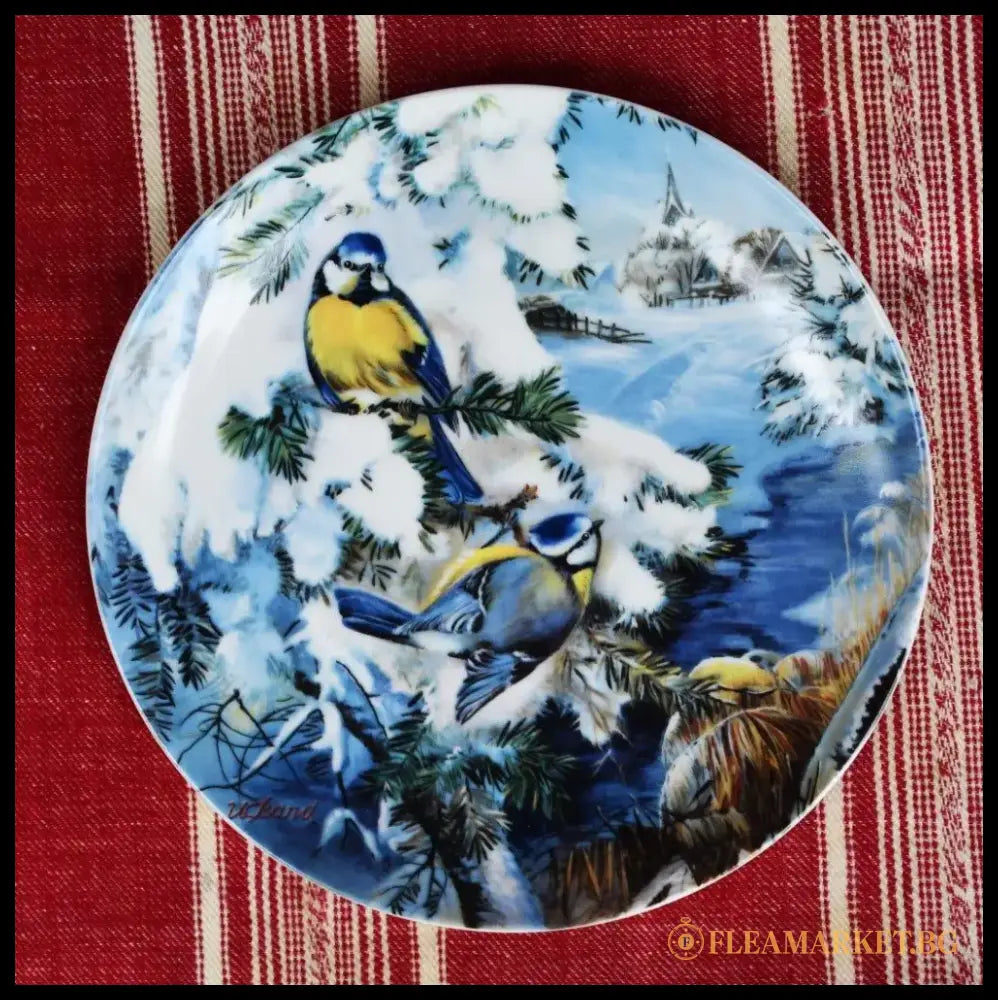 Колекционна чиния ’Vogel im Winter’ - ’Hutschenreuther’ - antique