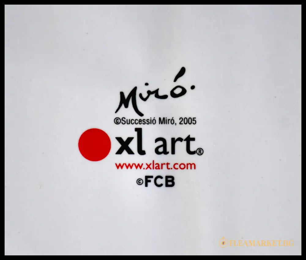 Колекционна декоративна чиния Joan Miro - FC Barcelona XL Art 2005 (092207261314) - Декоративна чиния