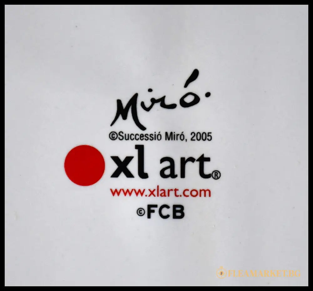 Колекционна декоративна чиния Joan Miro - FC Barcelona XL Art 2005 (092207261320) - Декоративна чиния