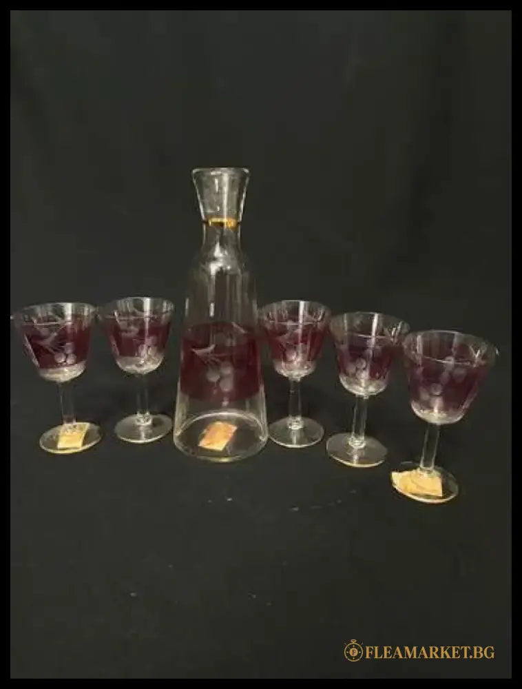 Комплект чаши за ракия и кана (556)
