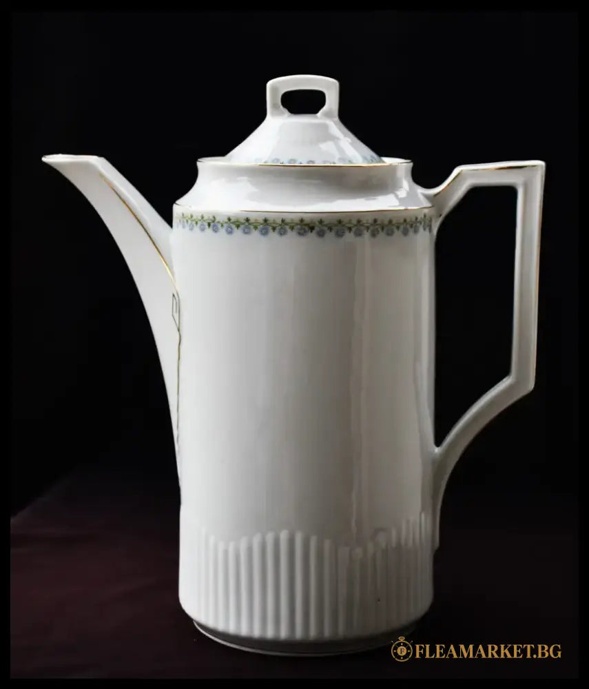 Комплект от голям старинен чайник и кана - KPM - antique