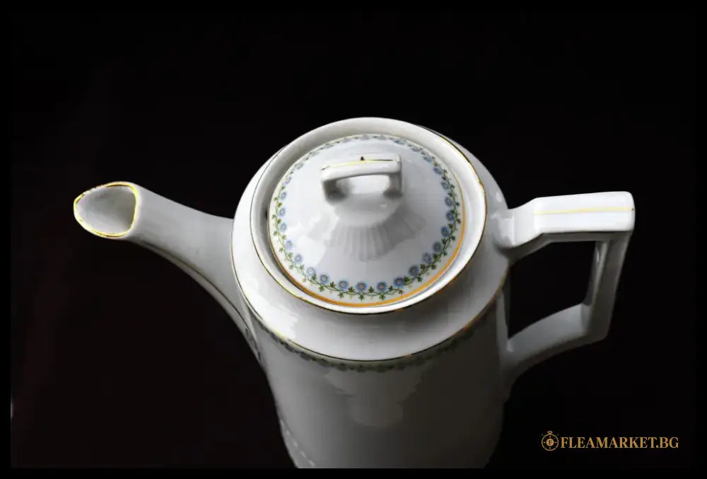 Комплект от голям старинен чайник и кана - KPM - antique
