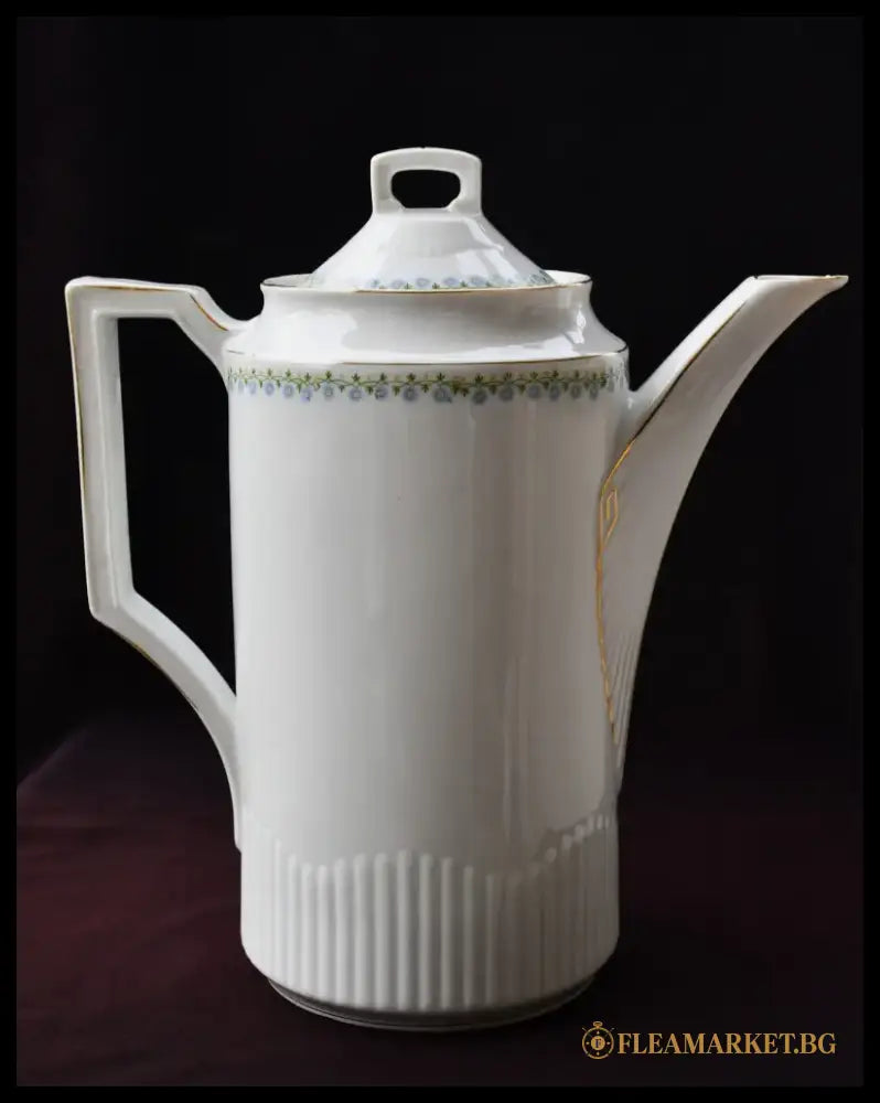 Комплект от голям старинен чайник и кана - KPM - antique
