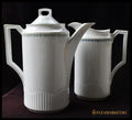 Комплект от голям старинен чайник и кана - KPM - antique