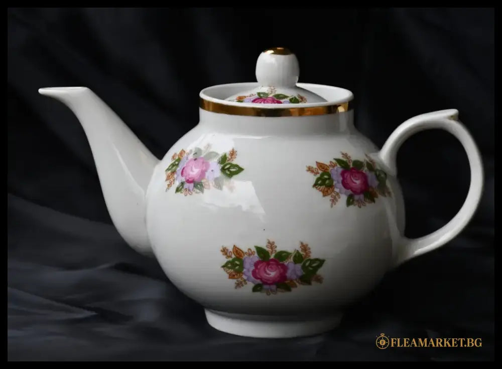 Красив винтидж чайник от СССР - Дулево - antique