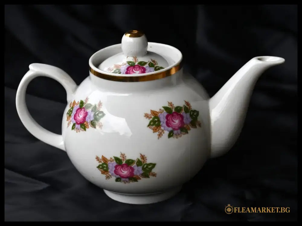 Красив винтидж чайник от СССР - Дулево - antique