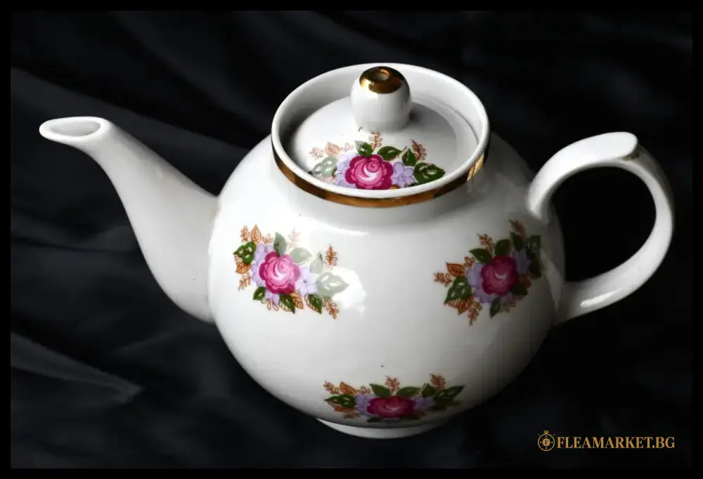 Красив винтидж чайник от СССР - Дулево - antique