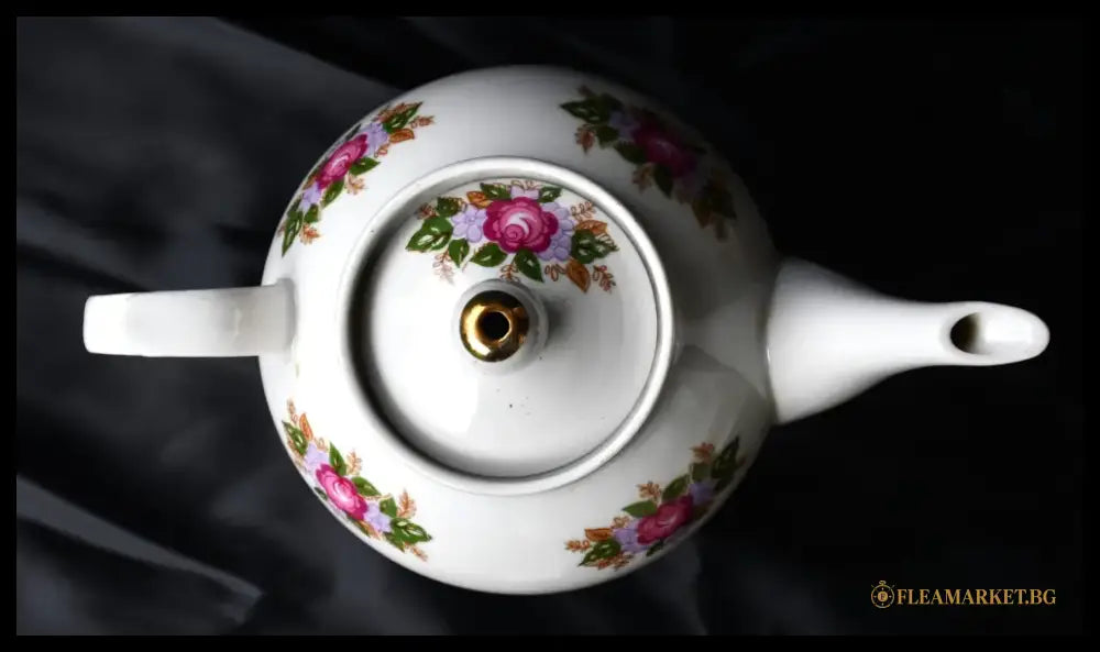 Красив винтидж чайник от СССР - Дулево - antique