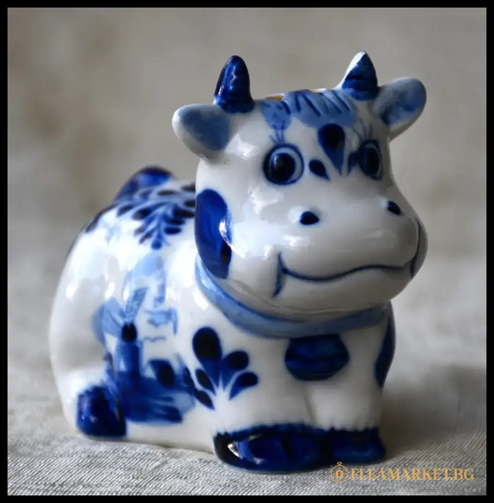 Крава-солница Delft - antique