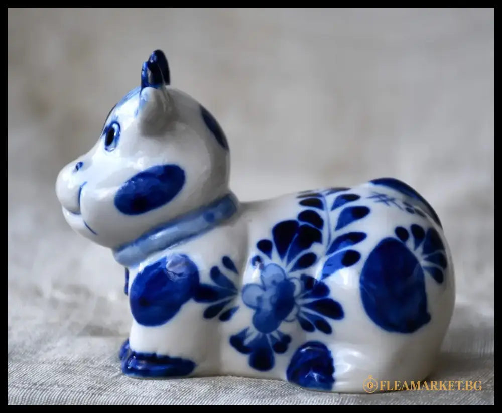 Крава-солница Delft - antique
