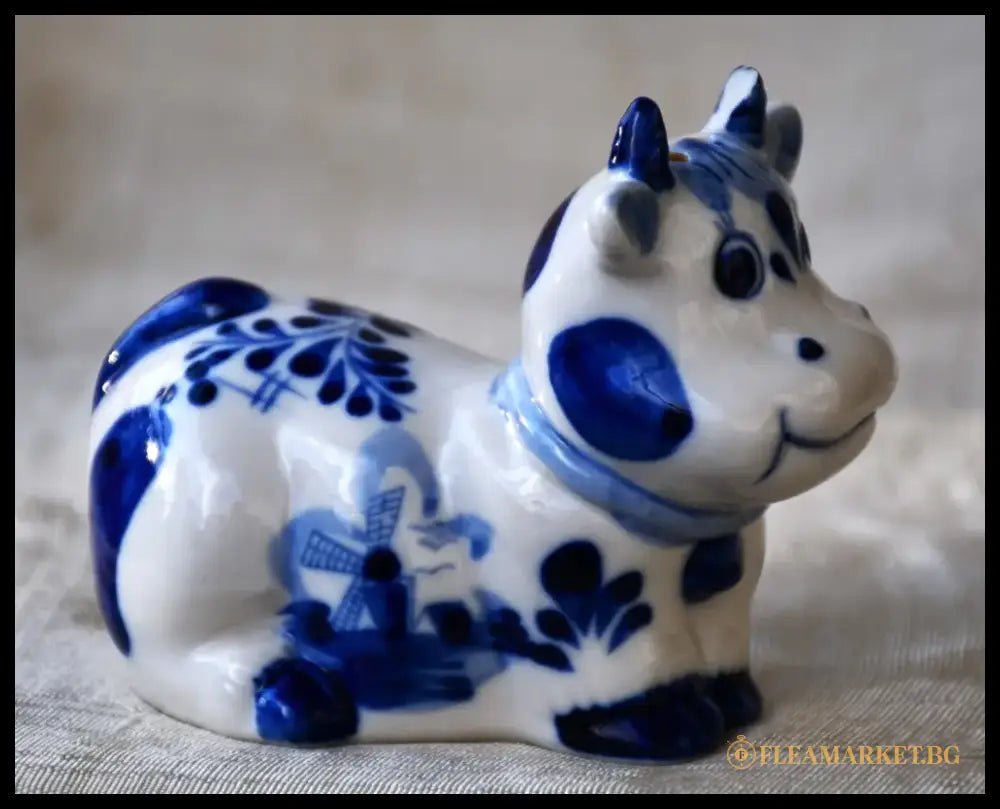 Крава-солница Delft - antique