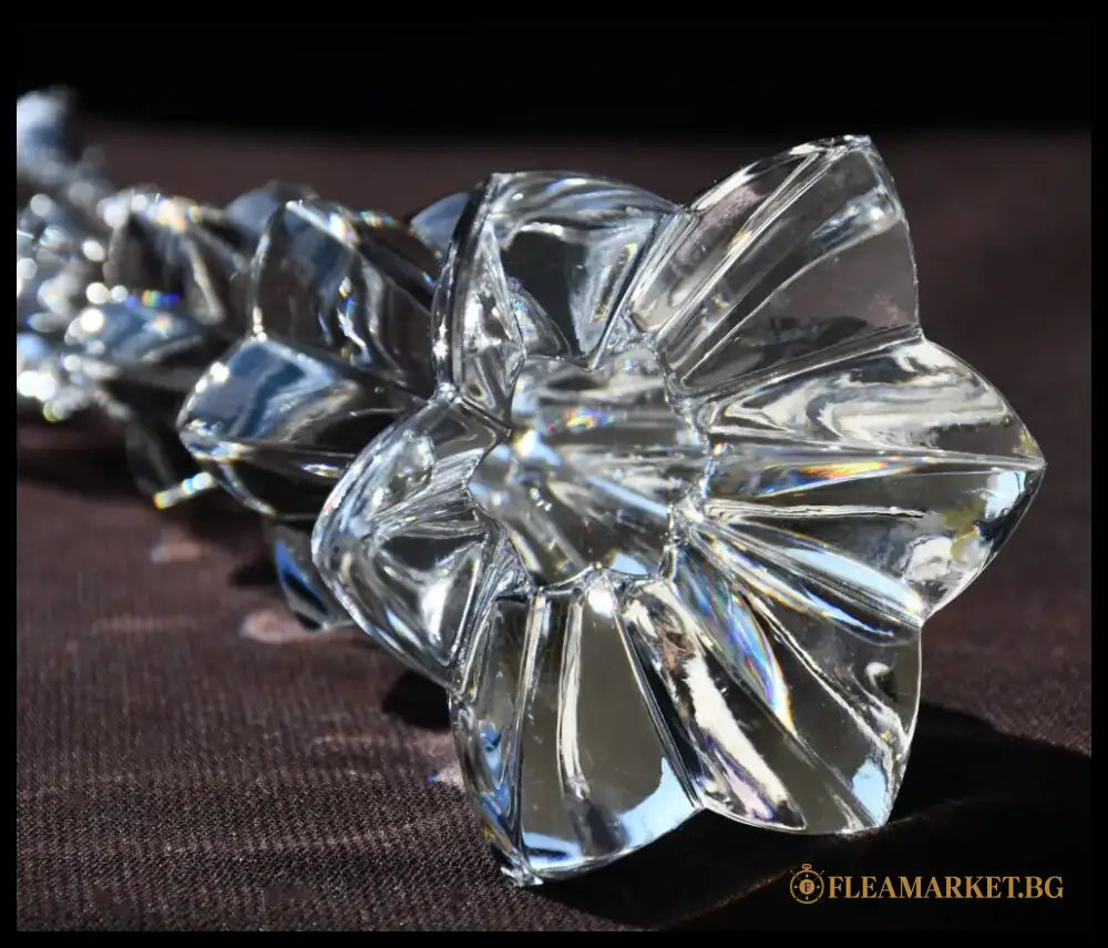 Кристален дизайнерски свещник от ’Бохемия’ - antique